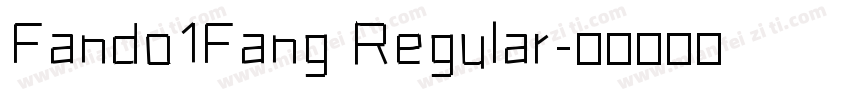 Fando1Fang Regular字体转换